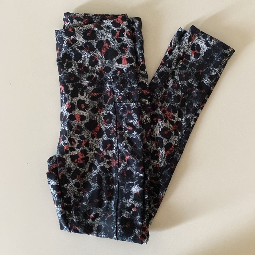 Bally Leggings Exercise Workout Animal Print Size Small